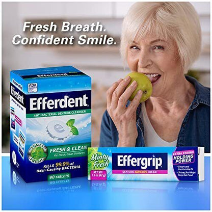 Effergrip Denture Adhesive Cream Extra Strong Holding Power 2.5 oz