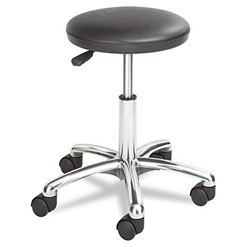 Safco 3434Bl Height Adjustable Lab Stool 13-1/2 Dia. X 21H Black