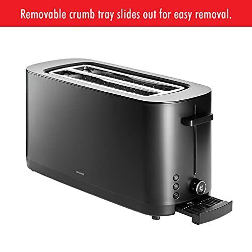 ZWILLING Enfinigy Cool Touch 2 Long Slot Toaster 4 Slices with Extra Wide 1.5...