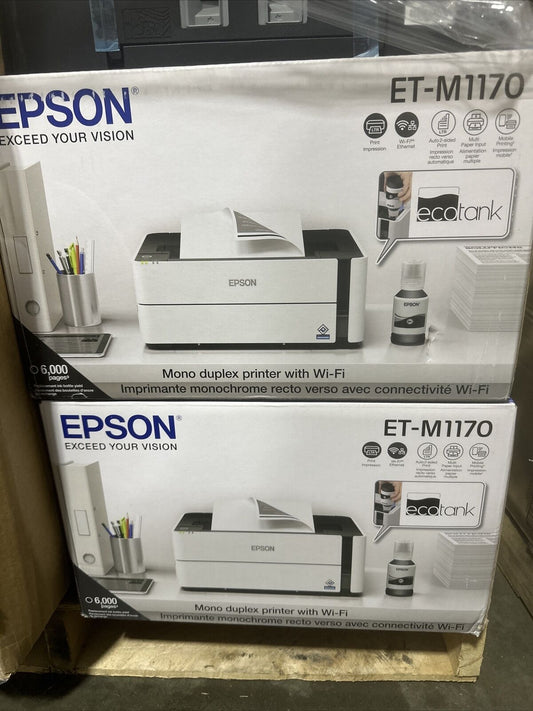 Epson Eco Tank ET-M1170 Wireless Monochrome Super tank Printer SAME DAY SHIP