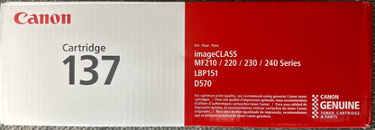 Canon Genuine Toner Cartridge 137 Black (9435B001), 1-Pack ImageCLASS MF212w, MF