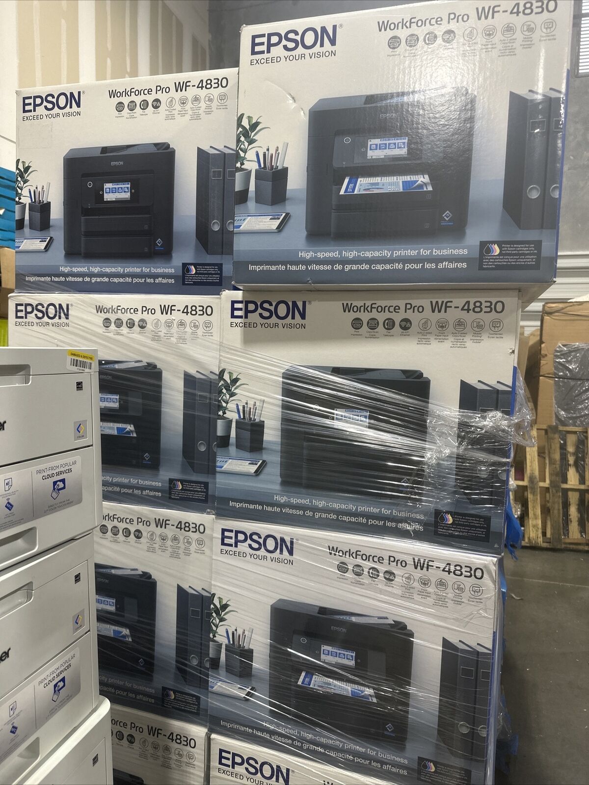 Epson Workforce Pro WF-4830 Wireless All-in-One Printer with Auto 2-Sided Pri...