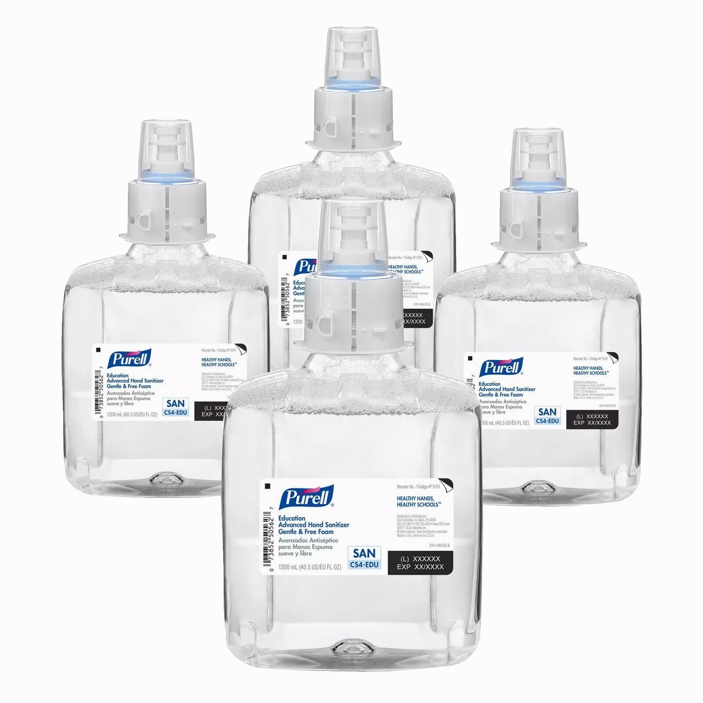 Purell Education Advanced Gentle And Free Hand Sanitizer Refill, 40.57 Oz, 4-PK