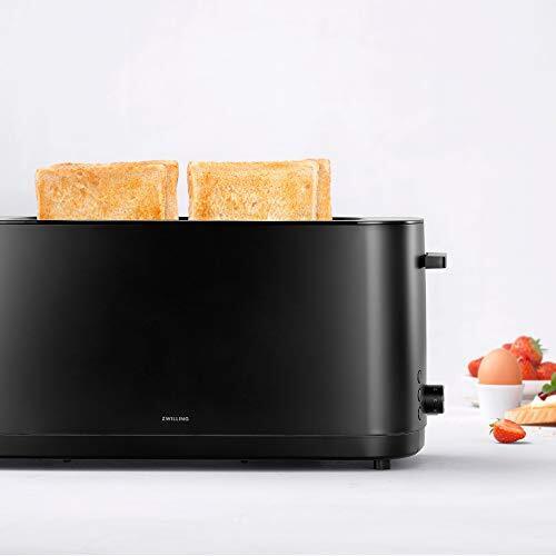 ZWILLING Enfinigy Cool Touch 2 Long Slot Toaster 4 Slices with Extra Wide 1.5...