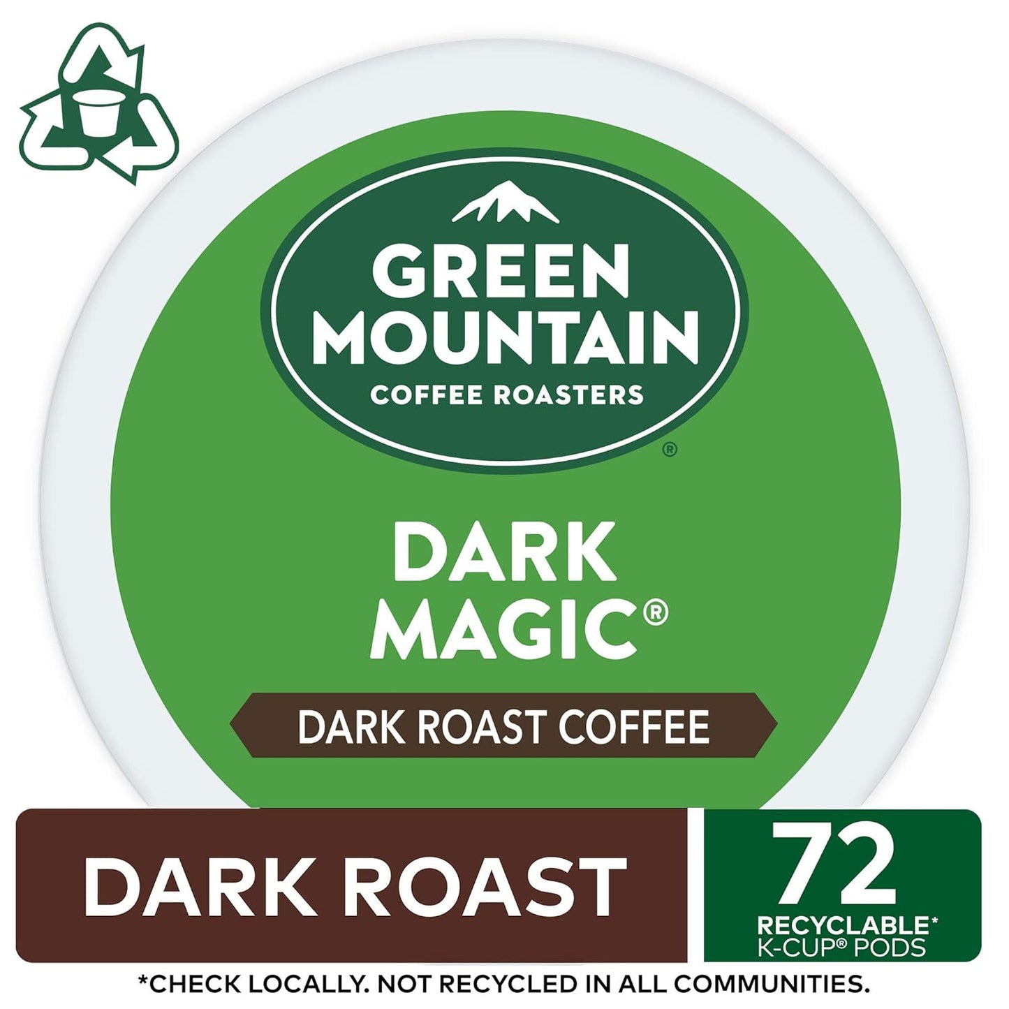 Green Mountain Coffee Roasters Dark Magic Keurig Single-Serve K-Cup Pods, Dark Roast Coffee, 72 Count