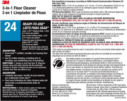 3M™ 24H 3 In-1 Floor Cleaner Concentrate, 67.6 Oz Bottle